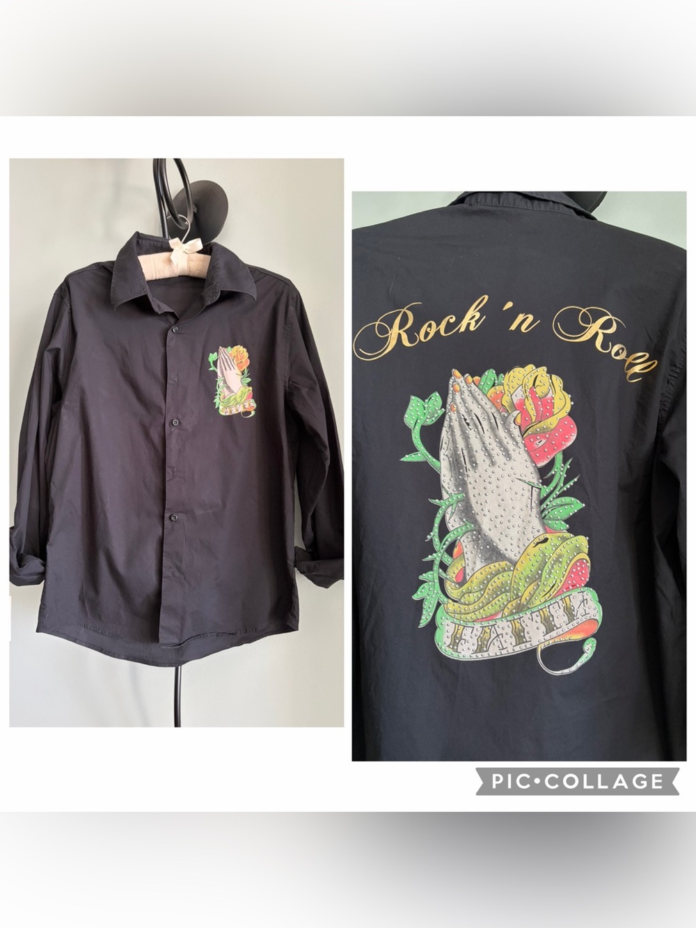 BOUTIQUE
LONG SLEEVE EMBELLISHED BUTTON-UP SHIRT